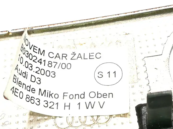 Audi A8 S8 D3 4E (2002 - 2005) 4E0863321 Накладка заднего прикуривателя — фото 2