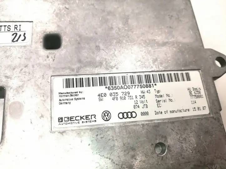 Audi A6 S6 C6 4F (2004 - 2008) 4E0035729 Модуль управления видео — фото 2