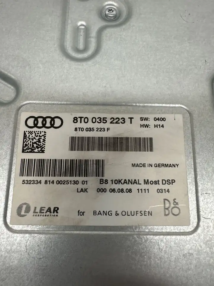 Audi A5 8T 8F (2007 - 2011) 8T0035223T Усилитель звука — фото 8