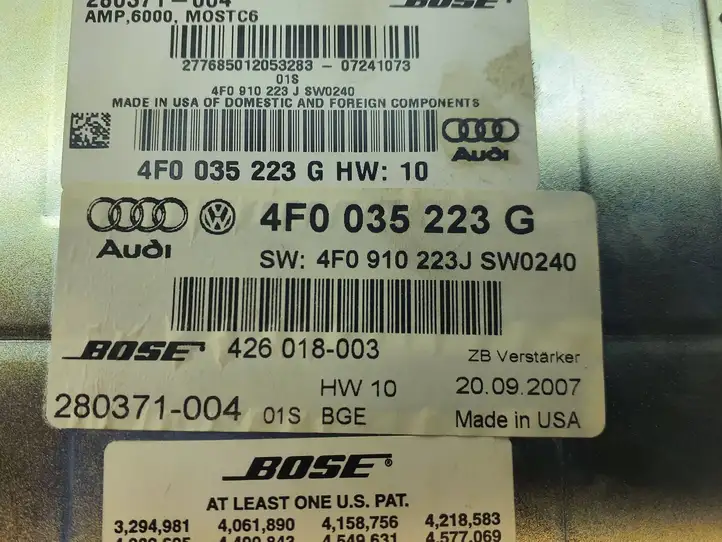 Audi A6 S6 C6 4F (2004 - 2008) 4F0035223G Усилитель звука — фото 5