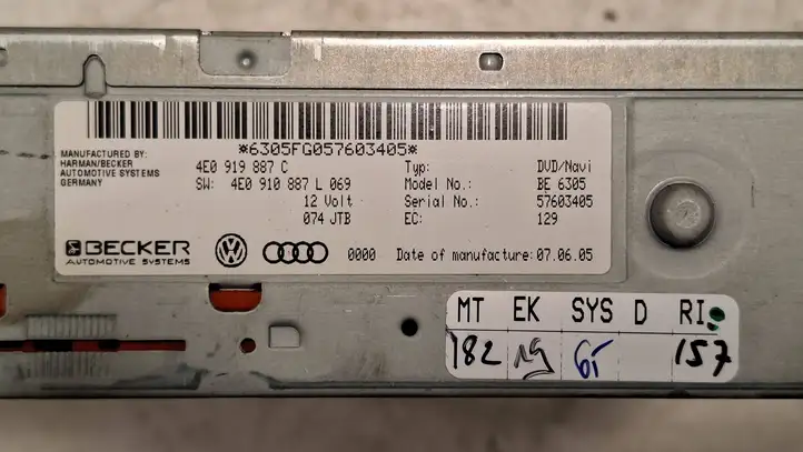 Audi A6 S6 C6 4F (2004 - 2008) 4E0910887L Навигационные карты CD/DVD — фото 5
