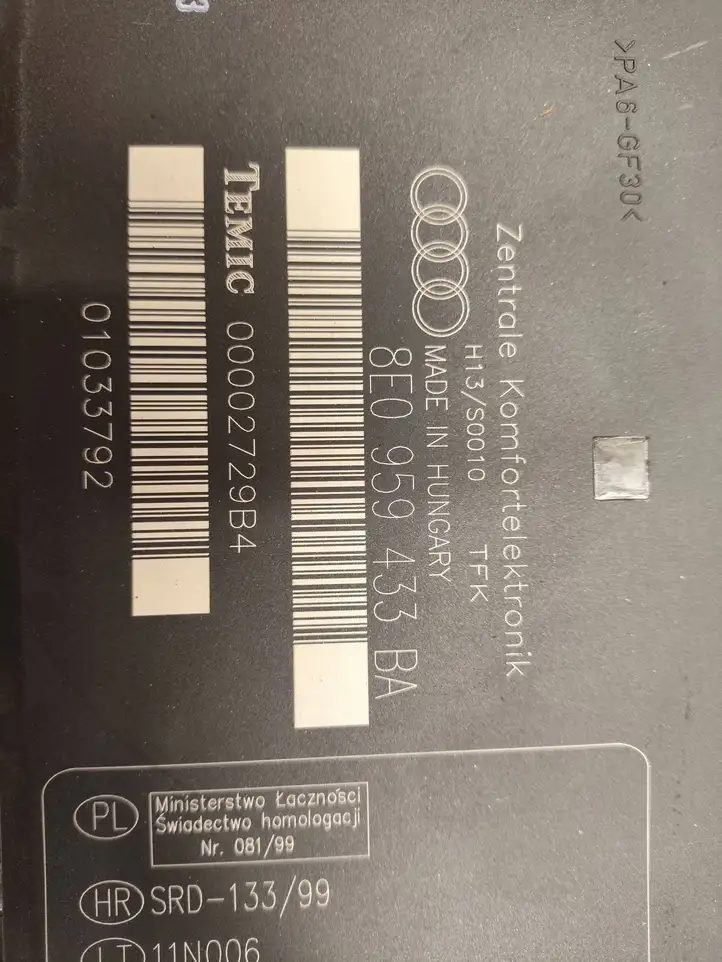 Audi A4 S4 B7 8E 8H (2004 - 2009) 8E0959433BA Модуль комфорта — фото 4