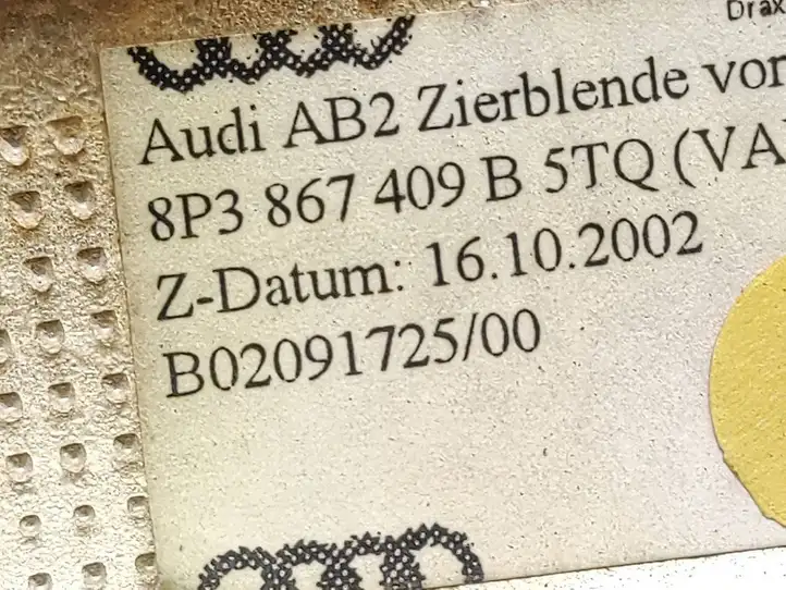 Audi A3/S3 8P (2004 - 2008) 8P3867410B Отделка внутренней панели салона — фото 5