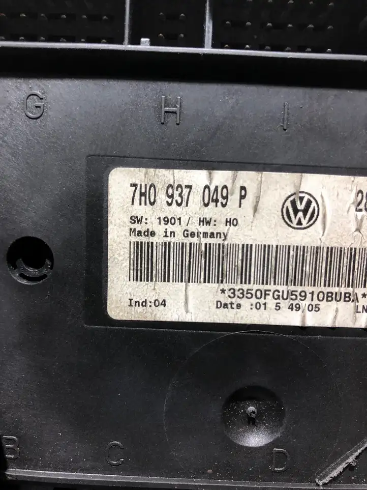 Volkswagen Multivan T5 (2003 - 2015) 7H0937049P Модуль комфорта — фото 3