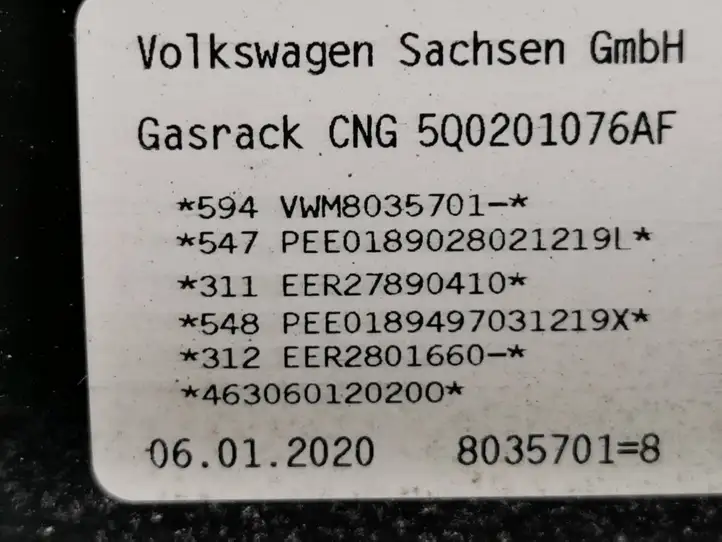 Volkswagen Golf VII (2013 - 2019) 5q0201076af Кронштейн топливного бака — фото 10