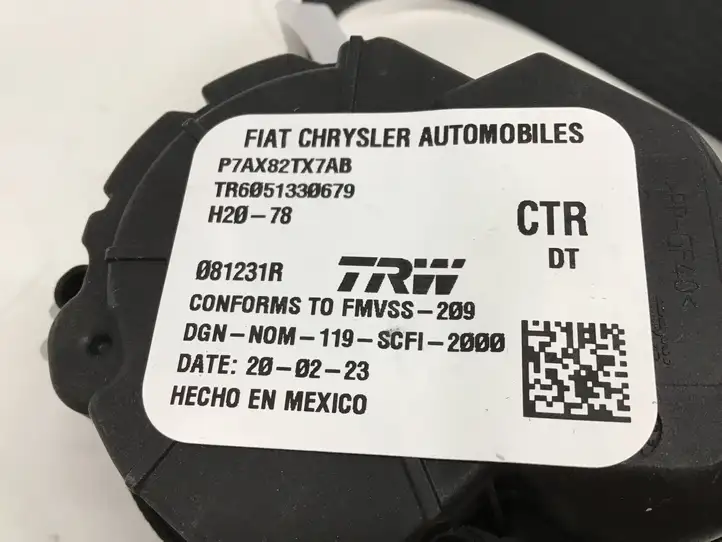 Dodge Ram (2018 - ) P7AX82TX7AB Центральный ремень безопасности — фото 11