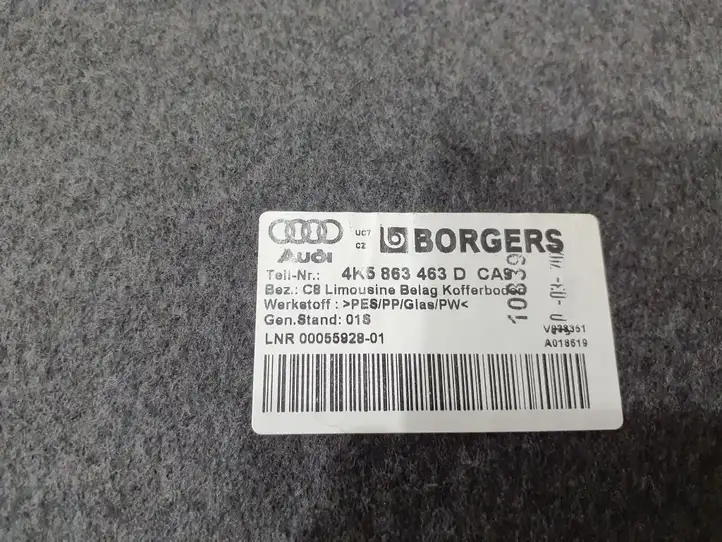 Audi A6 S6 C8 4K (2018 - ) 4K5863463D Коврик багажника — фото 2