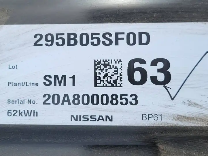 Nissan Leaf II (ZE1) (2017 - ) 20A8000853 Аккумулятор гибридного / электрического автомобиля — фото 8