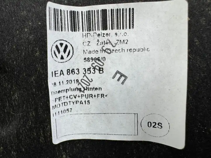 Volkswagen ID.4 (2020 - ) 1EA863353B Задняя звукоизоляция — фото 4