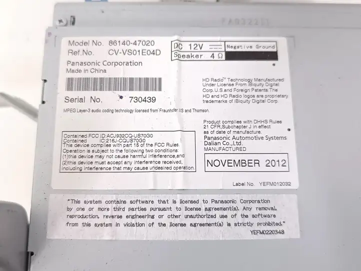 Toyota Prius+ (ZVW40) (2011 - 2018) 8614047020 Магнитола / мультимедийная система — фото 10