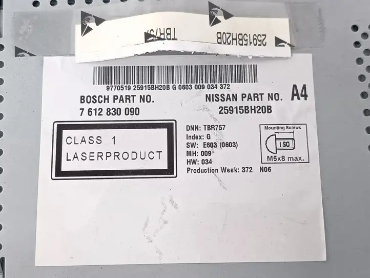 Nissan Juke I F15 (2010 - 2018) 25915BH20B Магнитола / мультимедийная система — фото 3