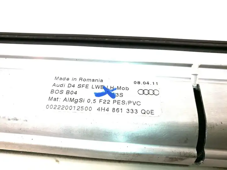 Audi A8 S8 D4 4H (2010 - 2014) 4H4861333Q0E Солнцезащитная шторка задней двери — фото 5