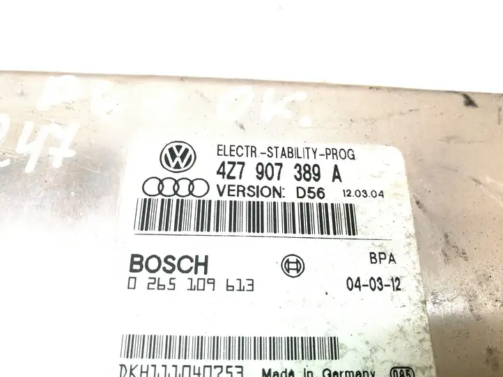 Audi A6 S6 C5 4B (2001 - 2004) 4Z7907389 Блок управления тормозной системой — фото 4
