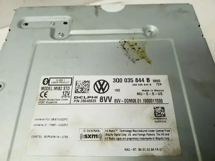 Volkswagen Tiguan (2016 - 2020) 3Q0035844B Магнитола / мультимедийная система — фото 9