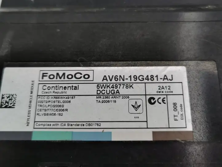 Ford C-MAX II (2010 - 2015) AV6N19G481AJ Блок бесключевого доступа — фото 2