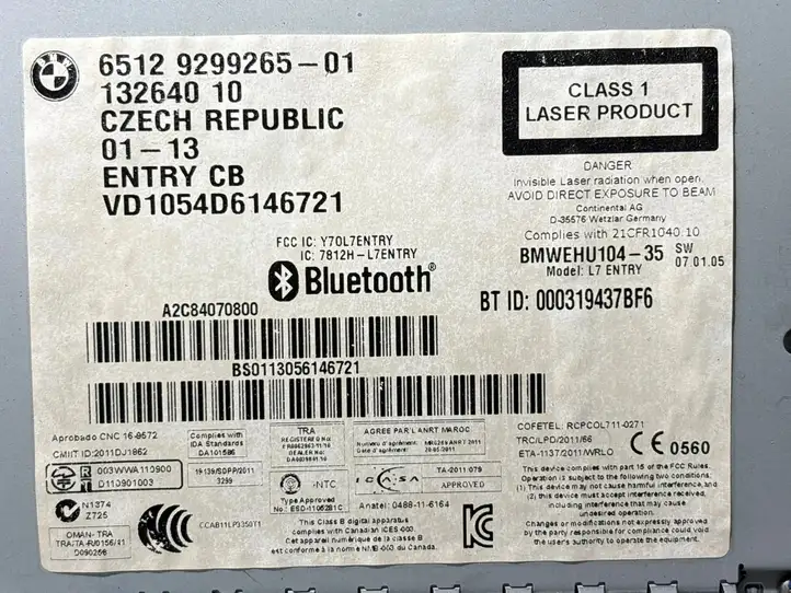 BMW 1 F20 F21 (2011 - 2019) 9299265 Магнитола / мультимедийная система — фото 7