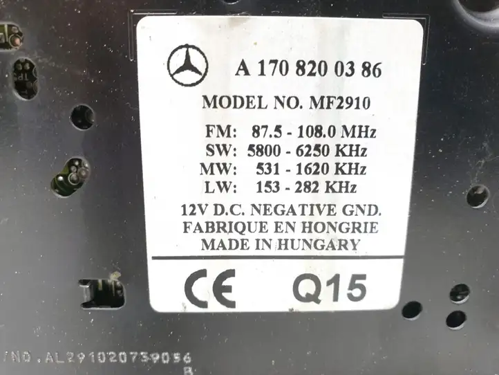 Mercedes-Benz A W169 (2004 - 2012) A1708200386 Магнитола / мультимедийная система — фото 3