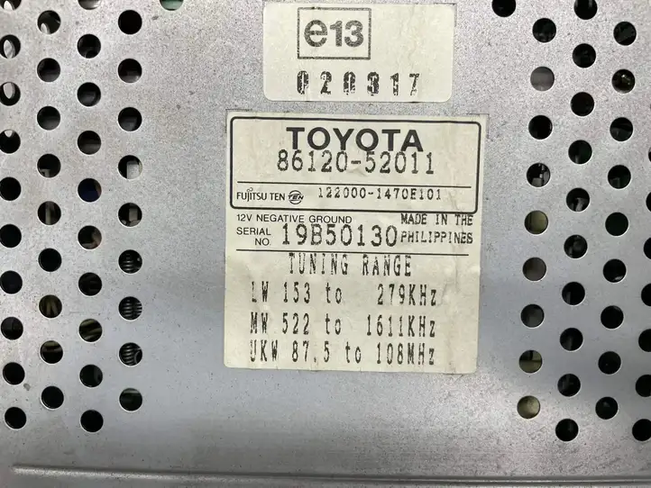 Toyota Yaris (1999 - 2003) 8612052011 Магнитола / мультимедийная система — фото 7