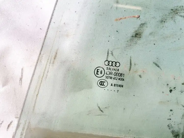 Audi A6 S6 C6 4F (2004 - 2008) Стекло задней двери — фото 3