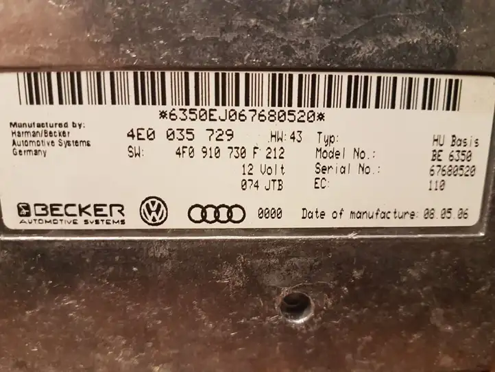 Audi A6 S6 C6 4F (2004 - 2008) 4E0035729 Модуль управления видео — фото 2