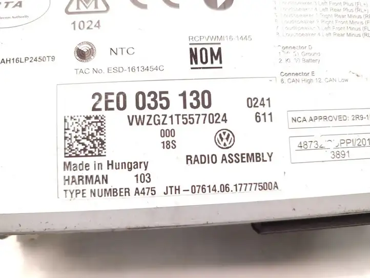 Volkswagen Crafter (2016 - ) 2E0035130 Магнитола / мультимедийная система — фото 6