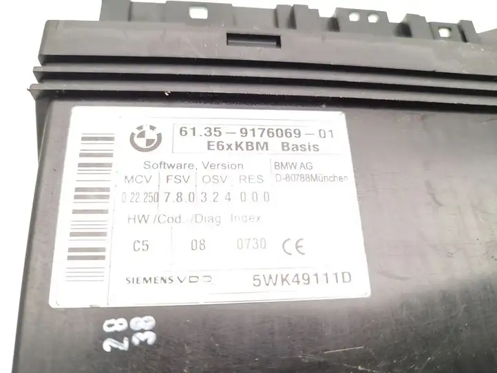 BMW 5 E60 E61 (2004 - 2010) 9176069 Модуль комфорта — фото 6