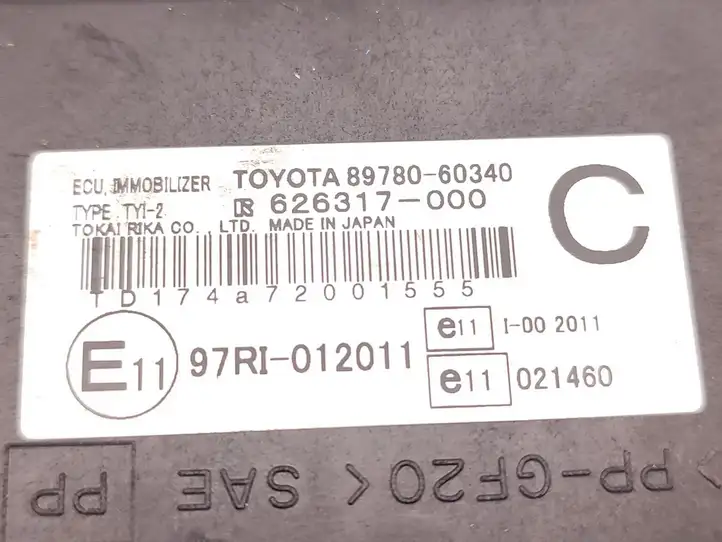 Toyota Land Cruiser (J120) (2002 - 2009) 89780-60340 Блок иммобилайзера — фото 6