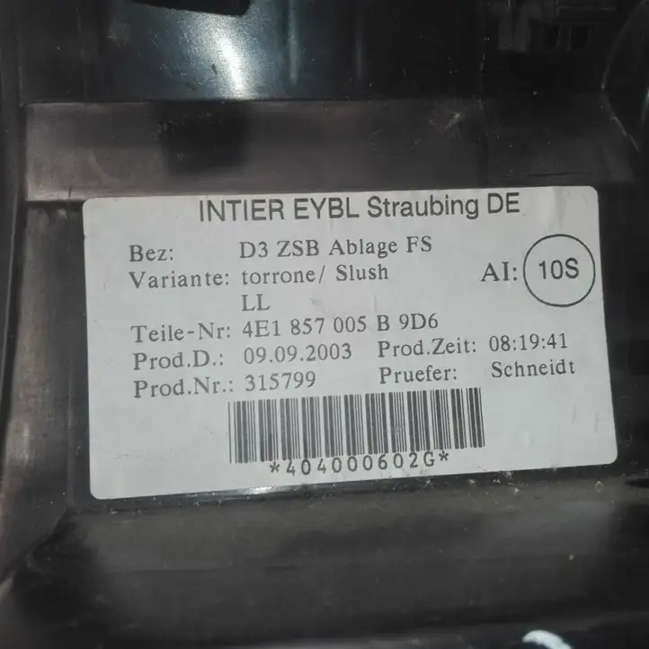 Audi A8 S8 D3 4E (2005 - 2007) 4E1857005B Обшивка рулевой колонки — фото 5