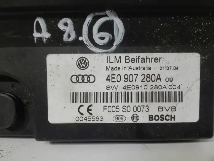 Audi A8 S8 D3 4E (2005 - 2007) 4E0907280A Блок управления электропитанием — фото 6