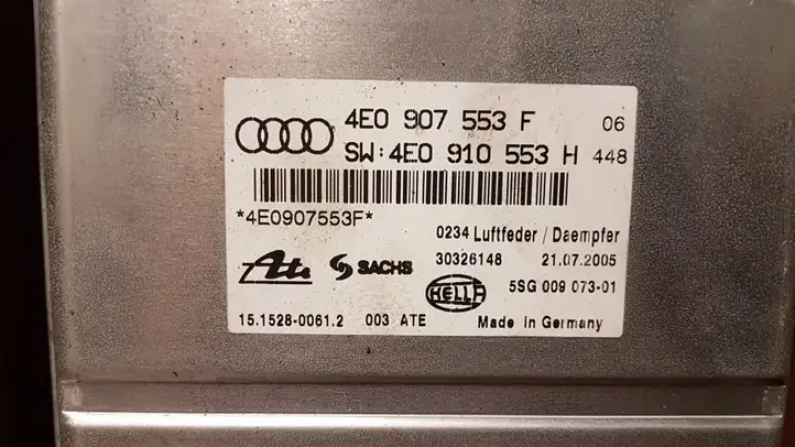 Audi A8 S8 D3 4E (2005 - 2007) 4E0907553F Блок управления подвеской — фото 3