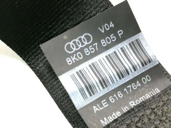 Audi A5 8T 8F (2007 - 2011) 8K0857805P Центральный ремень безопасности — фото 4
