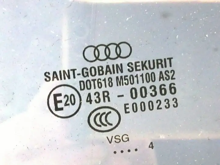 Audi A8 S8 D3 4E (2005 - 2007) 43R00366 Стекло задней двери — фото 3
