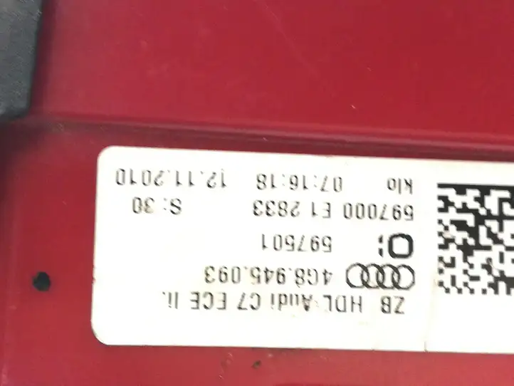 Audi A7 S7 4G (2010 - 2014) 4G8945093 Задний фонарь в крышке багажника — фото 4