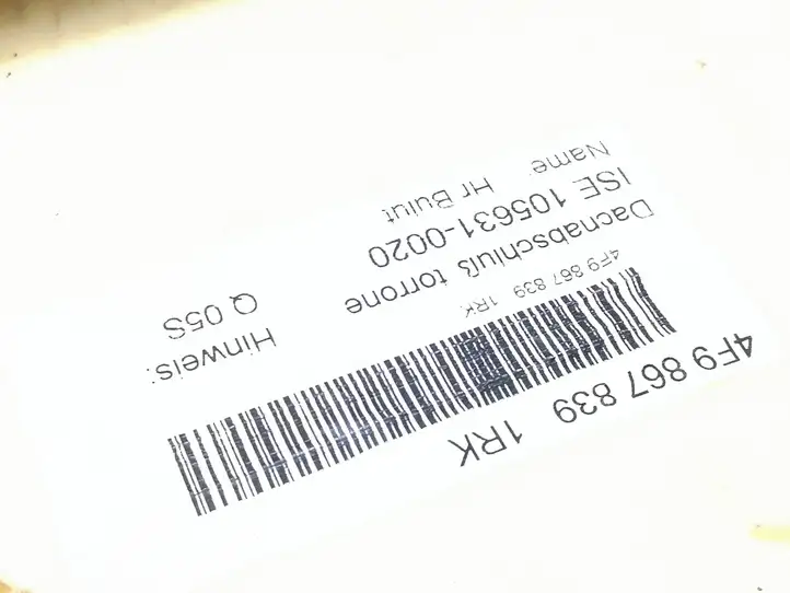 Audi A6 S6 C6 4F (2004 - 2008) 4F9867839 Верхняя обшивка стойки D — фото 4