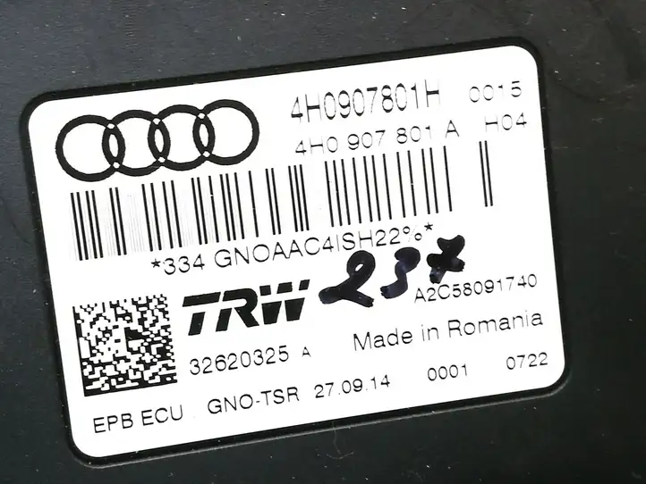 Audi A6 Allroad C7 (2014 - 2018) 4H0907801H Блок управления стояночным тормозом — фото 4