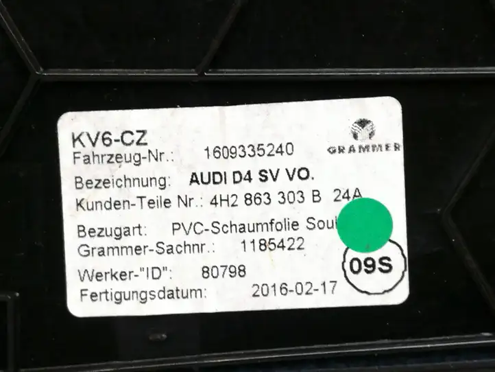 Audi A8 S8 D4 4H (2013 - 2017) 4H2863303 Передняя боковая обшивка салона — фото 4