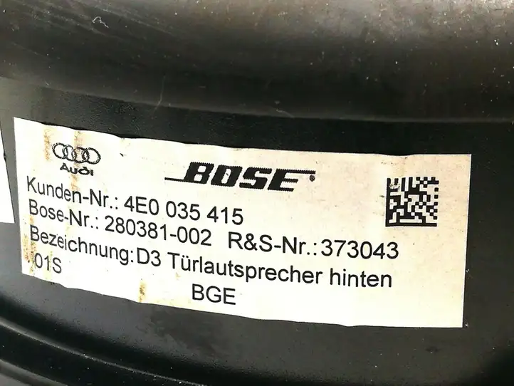 Audi A8 S8 D3 4E (2005 - 2007) 4E0035415 Динамики задних дверей — фото 5