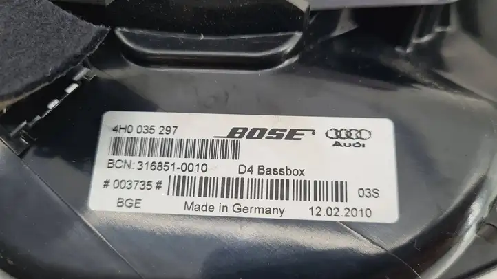 Audi A8 S8 D4 4H (2010 - 2014) 4H0035297 Сабвуфер — фото 4