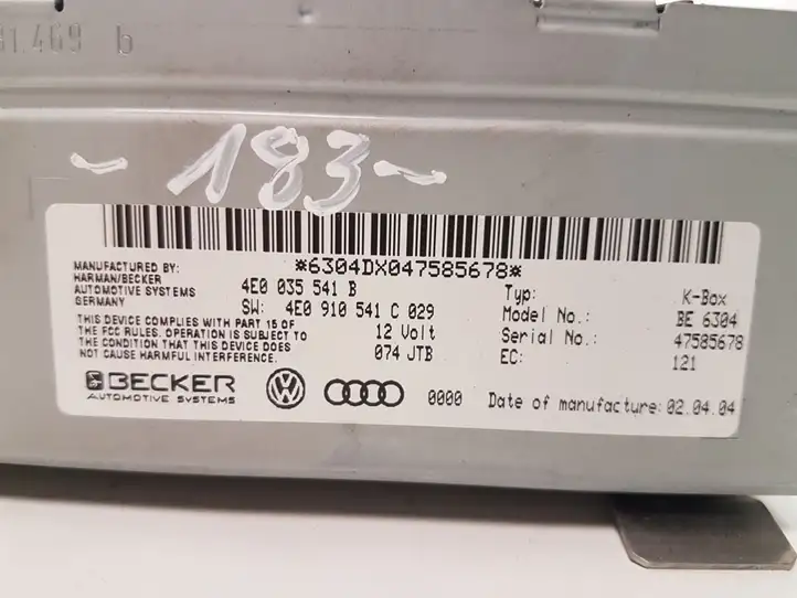 Audi A8 S8 D3 4E (2002 - 2005) 4E0035541B Магнитола / мультимедийная система — фото 4