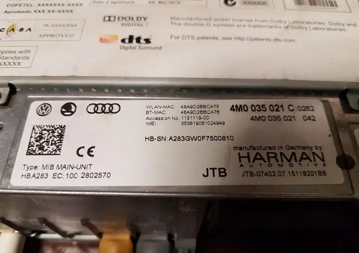Audi Q7 4M (2015 - ) 4M0035021C Магнитола / мультимедийная система — фото 3