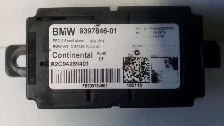 9397846 BMW 3 F30 F35 F31 Kiti valdymo blokai/ moduliai