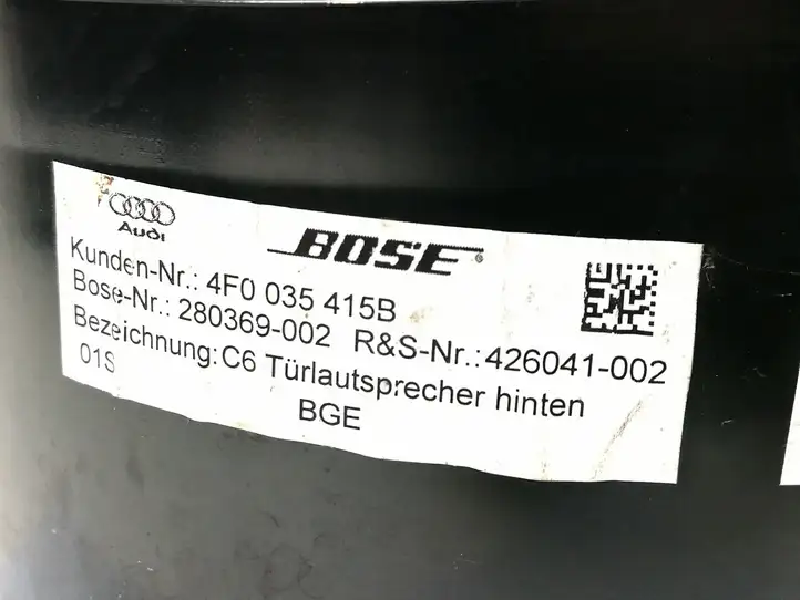 Audi A6 S6 C6 4F (2004 - 2008) 4F0035415B Динамики задних дверей — фото 4