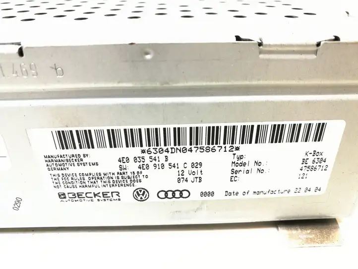 Audi A8 S8 D3 4E (2002 - 2005) 4E035541B Магнитола / мультимедийная система — фото 4
