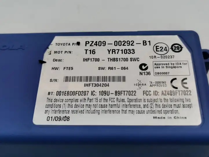 Toyota RAV 4 (XA30) (2006 - 2016) PZ40900292B1 Bluetooth модуль — фото 2