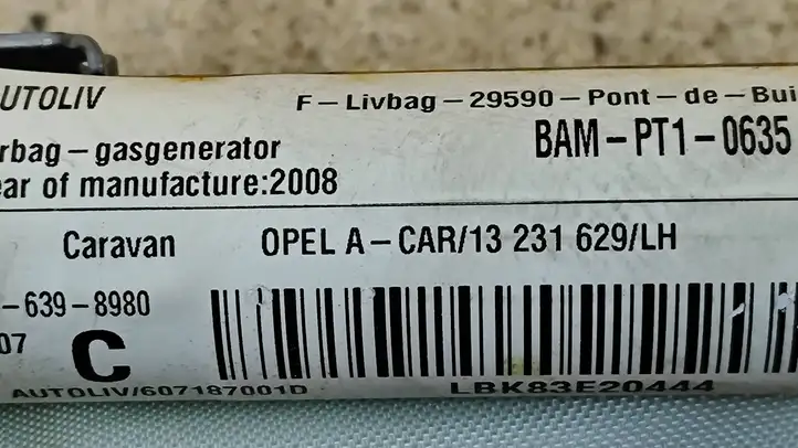 Opel Astra H (2004 - 2009) 13231629 Боковая подушка безопасности шторка — фото 3