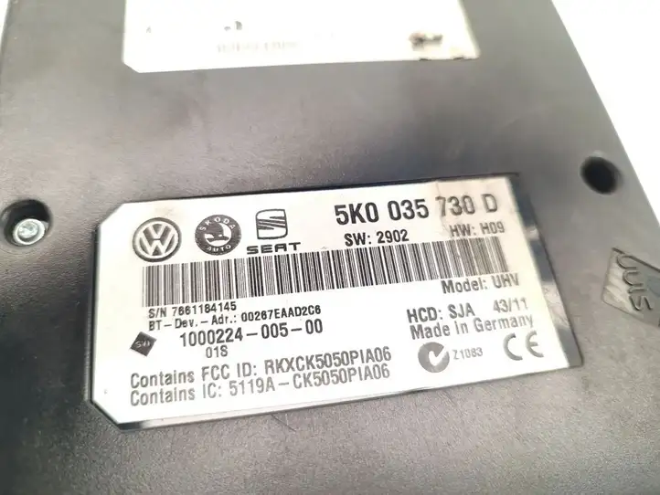 Audi A4 S4 B8 8K (2007 - 2011) 5K0035730D Bluetooth модуль — фото 6