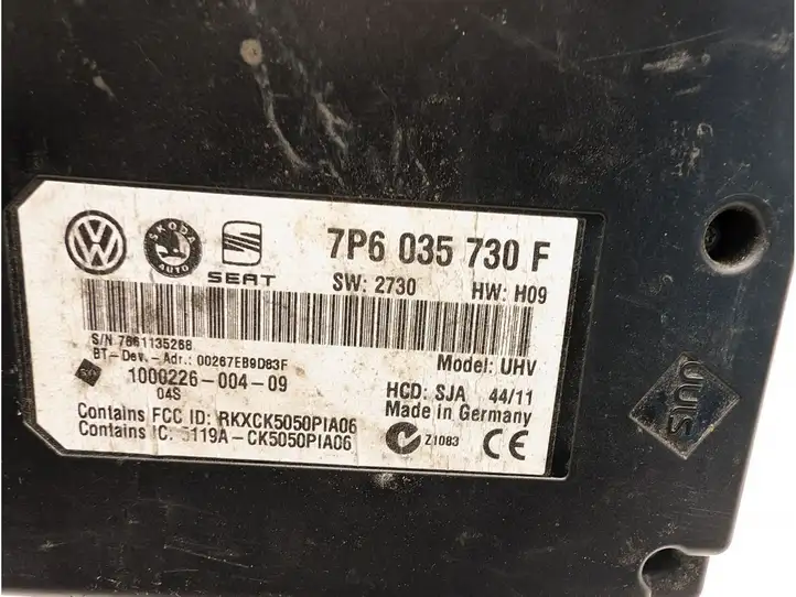 Seat Ibiza IV (6J,6P) (2008 - 2017) 7P6035730F Bluetooth модуль — фото 7