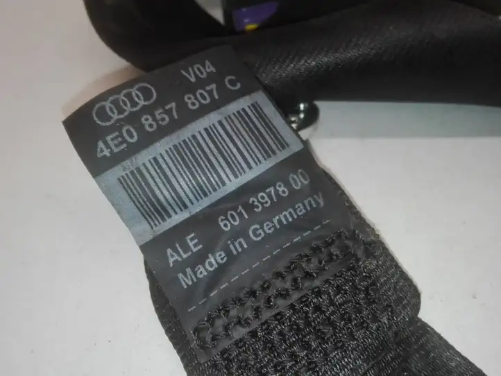 Audi A8 S8 D3 4E (2007 - 2010) 4E0857807C Центральный ремень безопасности — фото 2