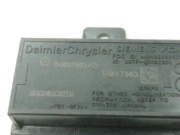 Chrysler 300 - 300C (2005 - 2011) 04602505AB Датчик давления шин — фото 6
