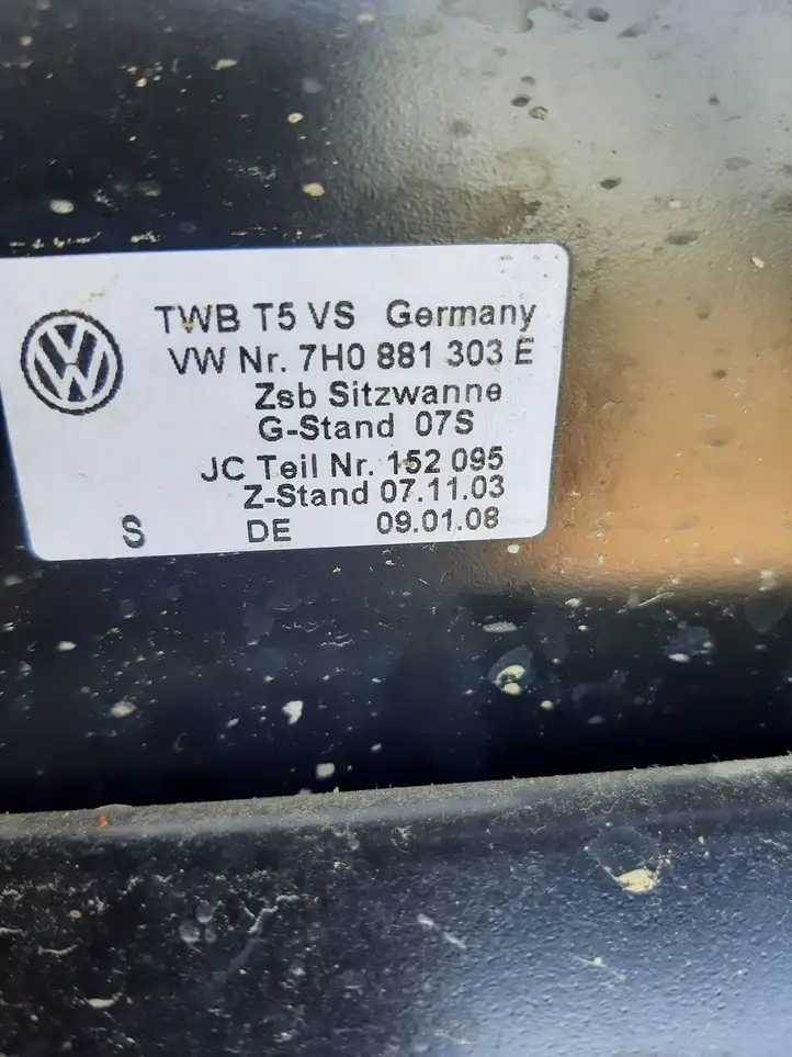 Volkswagen Transporter - Caravelle T5 (2003 - 2009) 7H0881303E Переднее сиденье водителя — фото 2